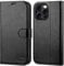 OCASE iPhone 16 Pro Hülle Handyhülle Premium PU Leder, Kartenfach Standfunktion, RFID Schutzhülle, Klapphülle Handytasche Lederhülle Kompatibel für iPhone 16 Pro 6,3 Zoll Schwarz