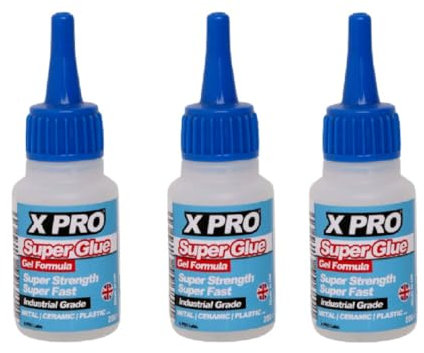 XPRO All Purpose Super Glue Gel 20g, Pack of 3, Industrial Grade, UK Made X Pro