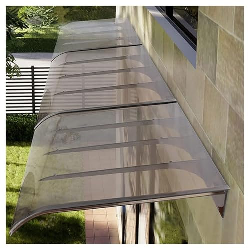 Outdoor Window Door Awning Rain Canopy with UV Protection Front Door Sun Shelter Cover 3mm Thick Polycarbonate Roofing Sheets 50x50cm