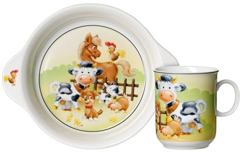 Kindergeschirr-Set Hoftiere, 2-teilig