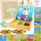 Giaonlgy Mosaik Steckspiel Kinder, Holz Farbe Pegboard Gabelungen, Montessori Mosaik Steckspiel für 3 4 5 6 7 Kinder, Geschenke für Jungen & Mädchen (Bauernhof)