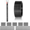 16 AWG 2×1.5mm² 2 Core 12V 24V Electrical Wire 50FT/15M, 16 Gauge 2 Conductor Wire Cable Stranded Tinned Copper PVC Twin Wires for LED Strips Lighting, Outdoor Cable, Automotive, CE Listed