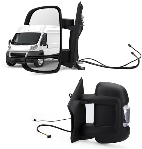 Kistrba Außenspiegel Spiegel Elektrisch für Ducato Boxer Jumper Baujahr 2006-2025, Seitensicht-Spiegel Konvex mit Blinker, Temperatursensor, Beheizt Glas, Links