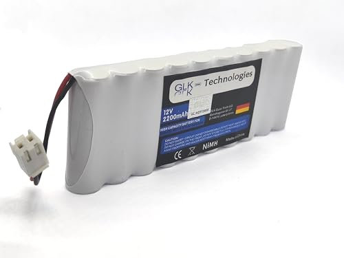 GLK-Technologies® 2 St. High Power Ersatz-Akku 12V/2200 mAh AA Zellen bis zu 1000 Aufladezyklen Roto ZEL für Roto-Tronic Dachfenster WDT SF ZRO SF ZMA SF WDT-S RT2 SF G2 / G3 / G4 2025 BJ