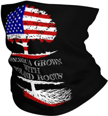 Bequem Half Face Schal Polen Polnische Flagge Und Amerika-Flagge Kopfbedeckung Stirnband Nahtloses Gesichtsdekoration Für Lauf Motorrad Outdoor