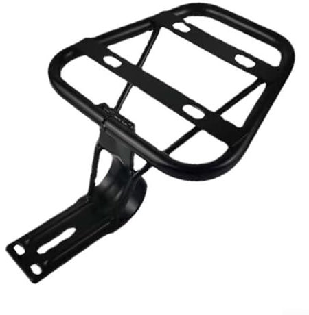 Bicycle Rear Rack Electric Bike Cargo Carrier Heavy Duty Steel Frame Mount Luggage Holder Storage Shelf Support Stand For Mountain Road Commuter E-Bikes Black 24.5x18.5x16.5CM