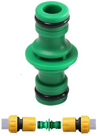 1 connettore doppio maschio per tubo da giardino, 1,27 cm, in plastica, adattatore per collegare tubi da giardino/rubinetto/sistema di irrigazione da giardino, connettore doppio maschio per tubo