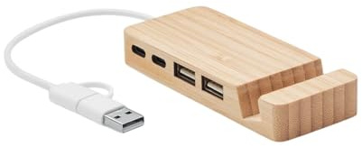 MidOcean Hubstand Bamboo USB Hub (One Size) (Wood)