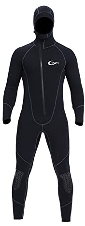 SunsoilGiant Muta in Neoprene Da 3 Mm, con Cerniera Frontale, Muta Integrale per Immersioni, Adatta a Uomini E Donne per Snorkeling, Immersioni Subacquee, Nuoto E, L
