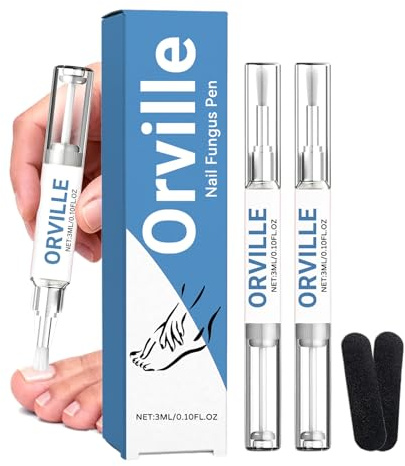 Orville Nail Fungus Pen, 2026 Advanced Nail Fungus Treatment for Toenail, Orville Fungus Pen, with File, with Tea Tree Oil, Natural Ingredients Nail Serum for Strengthener, for All Skin Types (2 Pack)