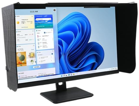 Generico Monitor Hood Schermo Antiriflesso Espandibile per Privacy | Paraluce per Schermo PC Desktop per Uso Domestico Ufficio Streaming