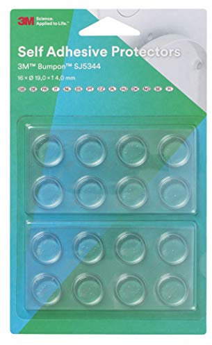 3M SJ5344 Bumpon - Tope antideslizante (19 mm), transparente