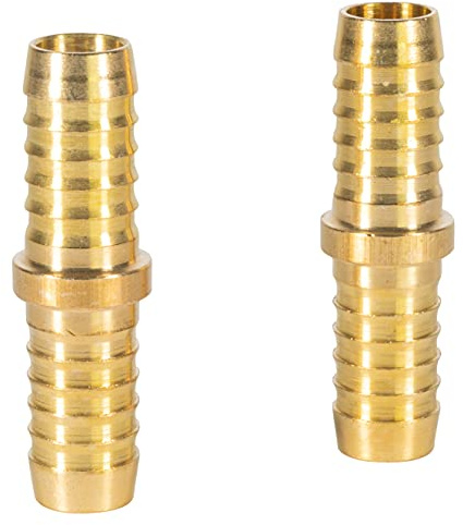 Güde Schlauchverbinder Messing 13 mm (2 Stück, zum Verbinden verschiedener Schläuche (Druckluft, Schweißen, Garten u.a.), Tülle Ø 13 mm, aus massivem Messing, EU Standardanschluss)