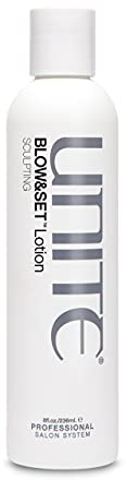 UNITE Hair – BLOW&SET Lotion – Heat-Activated Sculpting Lotion for Volume, Shape & Soft Flexible Hold – UV & Thermal Protection – 8 Fl Oz