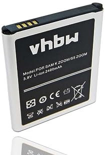 vhbw Akku kompatibel mit Samsung Galaxy S4 Zoom LTE, S4 Zoom, NX3000, NX3300, NX Mini, NXF1 Handy Smartphone Telefon (2300mAh, 3,8V, Li-Ion)