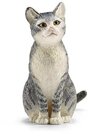 schleich FARM WORLD | Katze sitzend 13771 | schleich Bauernhof Spielfigur | detailgetreue Tierfiguren | tolles Geschenk für Jungen und Mädchen | Bauernhof Spielzeug ab 3 Jahre | 2 x 5 x 5 cm