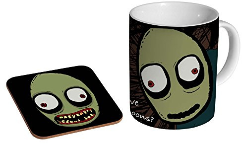 Salad Fingers Rusty Spoons Dark Ceramic Coffee Mug + Coaster Gift Set …