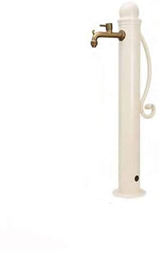 Fontana in ferro con manico BEL-FER modello 42/ARP, completa di impianto e rubinetto, colore avorio