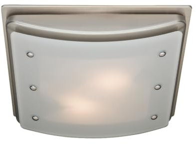 Hunter 90064 Ellipse Bathroom Ventilation Exhaust Fan with Light and Swirled Marble Glass (Bathroom Vent Fan, Exhaust Fan)