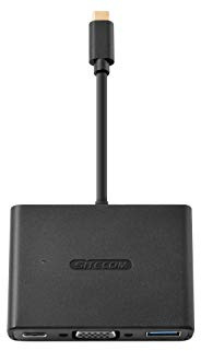 SITECOM CN-364 USB-C auf USB mit VGA schwarz
