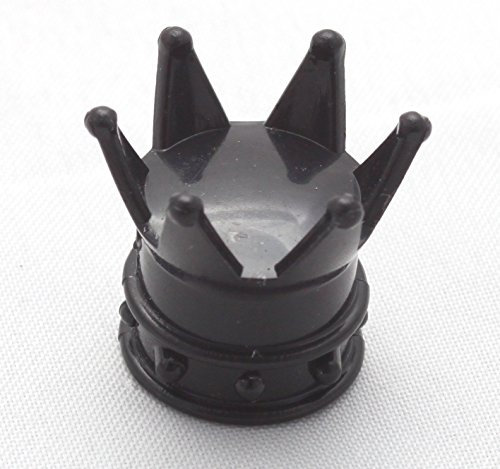 4X Ventilkappen Krone König Farbe: Schwarz Black Ventilkappe Vkrsch