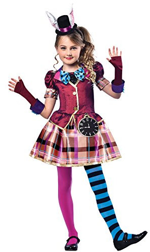 set high (PKT) (9903197) Child Girls Miss Hatter Costume (11-12yr) - amscan Brand Grp1