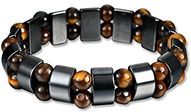 Sonew Hämatit Armband, Unisex Healthcare Armband für Abnehmen Magnetic Gesundes Armband Schmucksachen Abnehm-Armband für Herren Damen