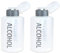 Beauticom 12 Oz Alcohol Labeled Liquid Push Down Pump Dispenser Bottle with Flip Top Cap (Gray) (2pcs)