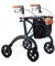 Leichtgewichts Rollator 54er Sitzhöhe aus Carbon von Saljol mit Soft-Bereifung, Korkgriffe, inkl. Stockhalter, british racing green