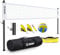 Patiassy Tragbares, professionelles Outdoor-Volleyballnetz-Set mit höhenverstellbaren Aluminiumstangen, Seilwinde-System, Volleyball mit Pumpe und Tragetasche für Hinterhof, Strand, Weiß