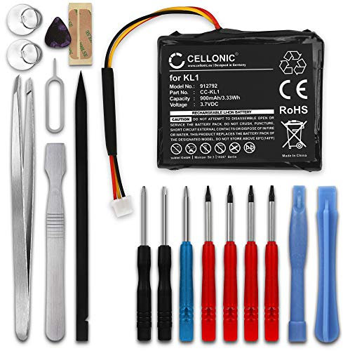 CELLONIC, Batterie GPS Compatible avec Tomtom Start 25, Via 135, Via 135M (900mAh, 3.7V) + kit d'outils Batterie de Remplacement 6027A0114501 KL1