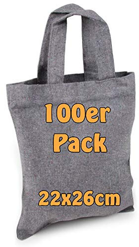 Cottonbagjoe | 25 kleine Apothekertaschen | perfekt zum Bemalen | mit Henkel |Jutebeutel | Geschenktasche | unbedruckt | Bauwolltasche | DIY | 22x26cm | kleine Stofftasche zum Basteln