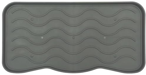 Nicoman Boot Tray Shoe Organiser Soft Rubber Non Slip Washable Multipurpose Container Floor Carpet Protection for Indoor Outdoor - (Plain Black, Pack of 1)