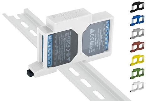 Hutschienenhalter/Adapter Dual für Shelly 2.5 / EM DIN Rail Bracket (35mm) (Weiß)