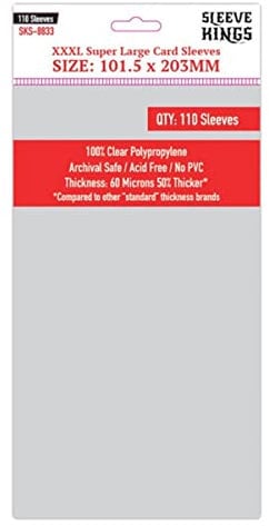 Premium Card Sleeves - XXXL Super Large (101.5mm x 203mm) 110 Sleeves per Pack