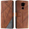 SONWO Coque pour Xiaomi Redmi Note 9, Etui en Cuir PU Portefeuille Housse Fermeture Magnétique und Flip pour Xiaomi Redmi Note 9, avec Fermeture Magnétique, Marron