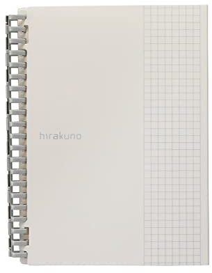 Lihit Lab N1678-0 Notizbuch mit offenem Ring, Twist-Notizbuch, B6/Semi-B5E, Hirakuno, 21 Löcher, Weiß