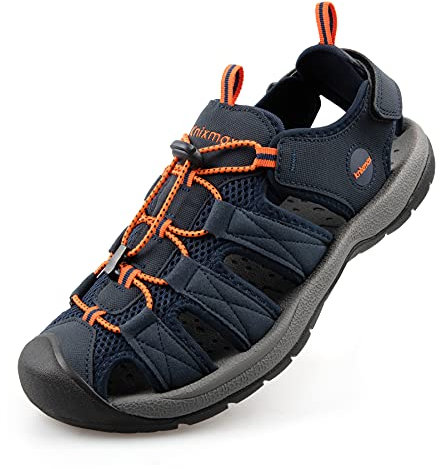 Knixmax Sandali Sportivi Estivi Uomo Traspirante All'aperto Antiscivolo Escursionismo Scarpe da Trekking Passeggiata Arrampicata Blu Scuro EU46