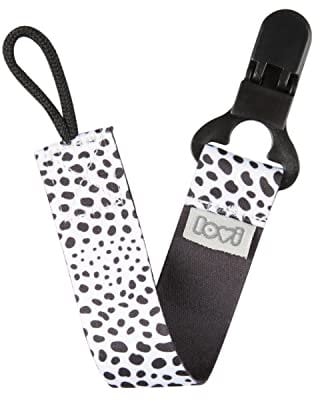 Schnullerkette LOVI, Schnullerband Mädchen und Jungs Schnullerketten Clips, 0m+ (Salt & Pepper)