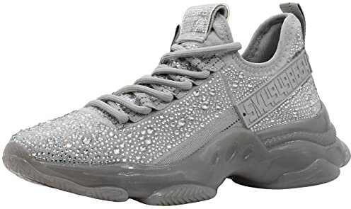 Steve Madden Maxima-R Fashion Sneaker, Grey, 9 M