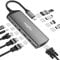 Docking station USB C doppio monitor, dock universale per laptop 11 in 1 triplo display con 2 HDMI, Ethernet, 3 USB A, VGA, audio, porta PD da 100 W per laptop HP, Dell XPS, Lenovo USB C HUB