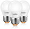 EXTRASTAR E27 LED Light Screw Bulb 6W, Cool White 6500K Daylight Energy Saving, 42W Equipment, Golf Ball Bulbs, 510LM, Non-Dimmable, 3 Count