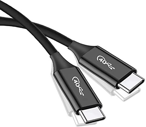 MUROSE Thunderbolt 3 Cable 1.65 ft, USB C TO Supports 40Gbps Date Transfer 100W Charging(20V 5A) support 8K@60Hz Monitor, Ideal for Type-C MacBook, Dell, Apollo, Pixel, Docking, Hub ect., Black