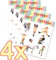 Tattoo-Set * PIPPI LANGSTRUMPF * als Mitgebsel, Geschenk oder zum Spielen | 4 Bögen mit 36 Tattoos | Aufkleber Bilder Sticker Kinder Kindergeburtstag Geburtstag