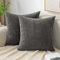 EMEMA Kissenbezug 45x45 cm Kordsamt Kissenbezüge Dekokissen Sofakissen Cord Kissenhülle Zierkissenbezug Kord Dekorative Weiche für Sofa Wohnzimmer Schlafzimmer 2er Set Grau