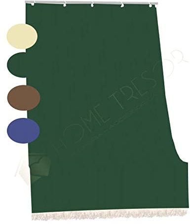 Home Tresor Tenda da Sole per Balconi in Tessuto Resistente per Esterno con Anelli e Ganci, Tenda Parasole a Cascata da Finestra e Veranda, Tinta Unita (140x300 cm, Verde)