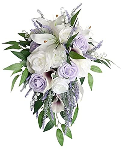 Duiaynke Brautstrauß Wassertropfen Stil Simulation Rose Calla Zeremonie Hochzeiten Verlobungspartys Dekoration