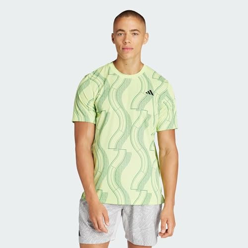 adidas Herren Club Tennis Graphic Tee T-Shirt, Pulse Lime/preloved Green, S