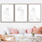 BROLEO Abstrakte Sexy Frau Körper Linie Zeichnung Kunstdruck Schwarz Weiß Weiblicher Akt Minimalistisches Poster Wandkunst Leinwand Malerei Schlafzimmer Dekor/Ohne Rahmen