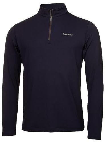 Calvin Klein Mens Newport Half Zip Sweater - Navy - L